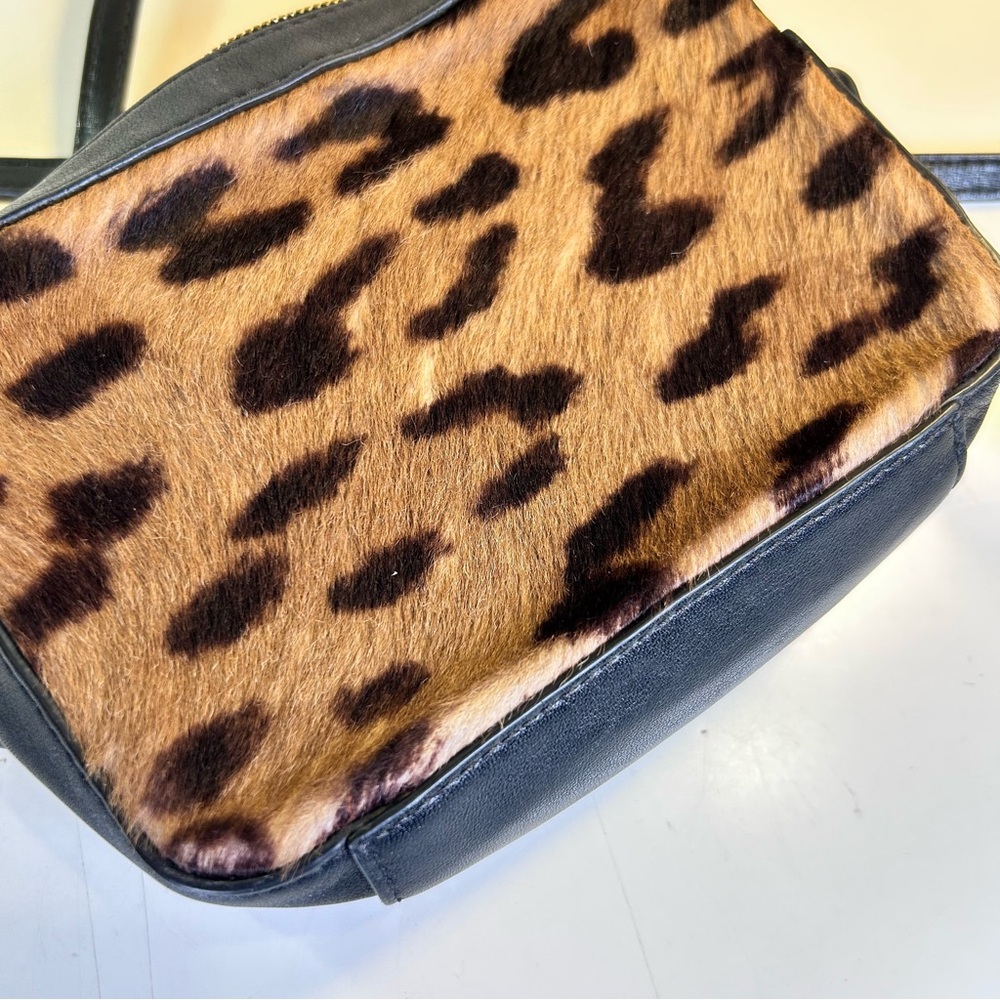 Aritzia Auxiliary Leopard Print Pony Hair Haircalf Crossbody Bag Genuine Leather - Picture 15 of 16